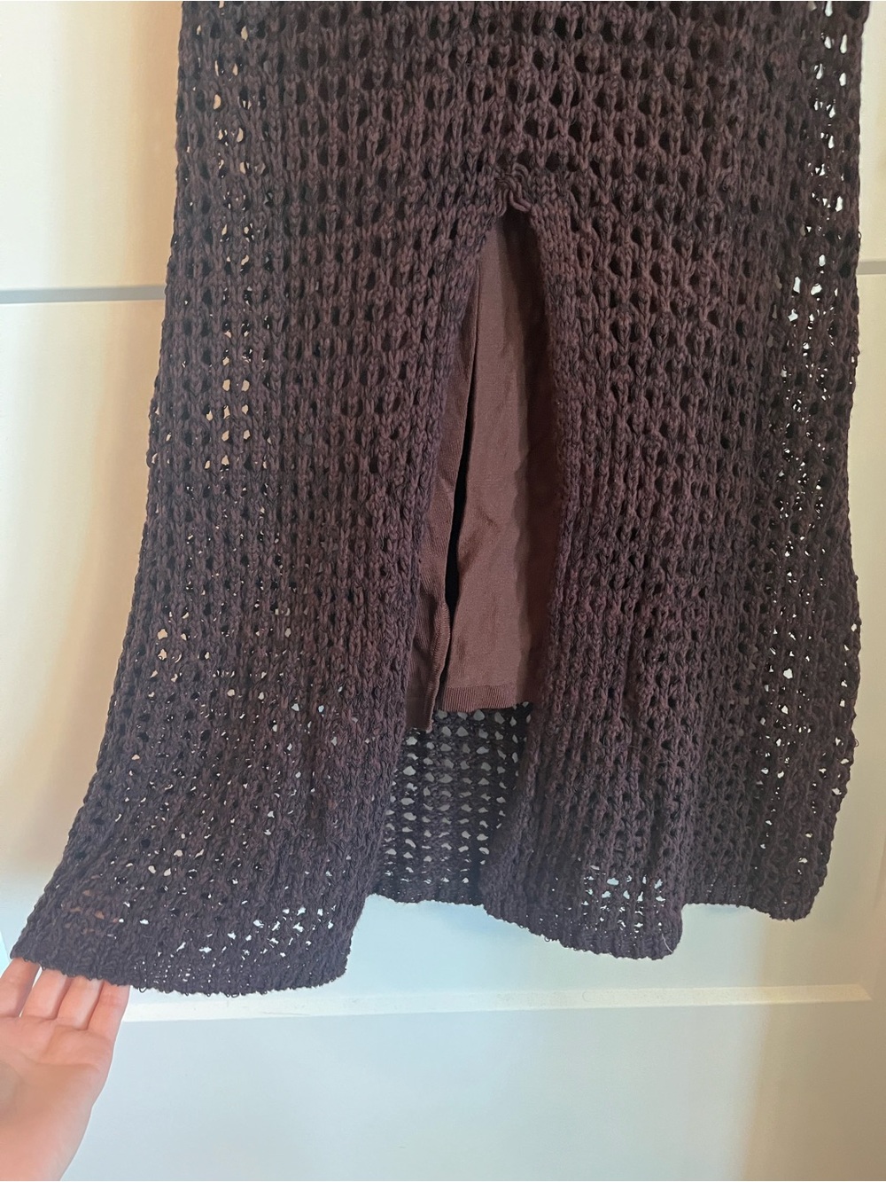 DISSH Tess Chocolate Crochet Midi Dress - Small - Picture 9 of 11